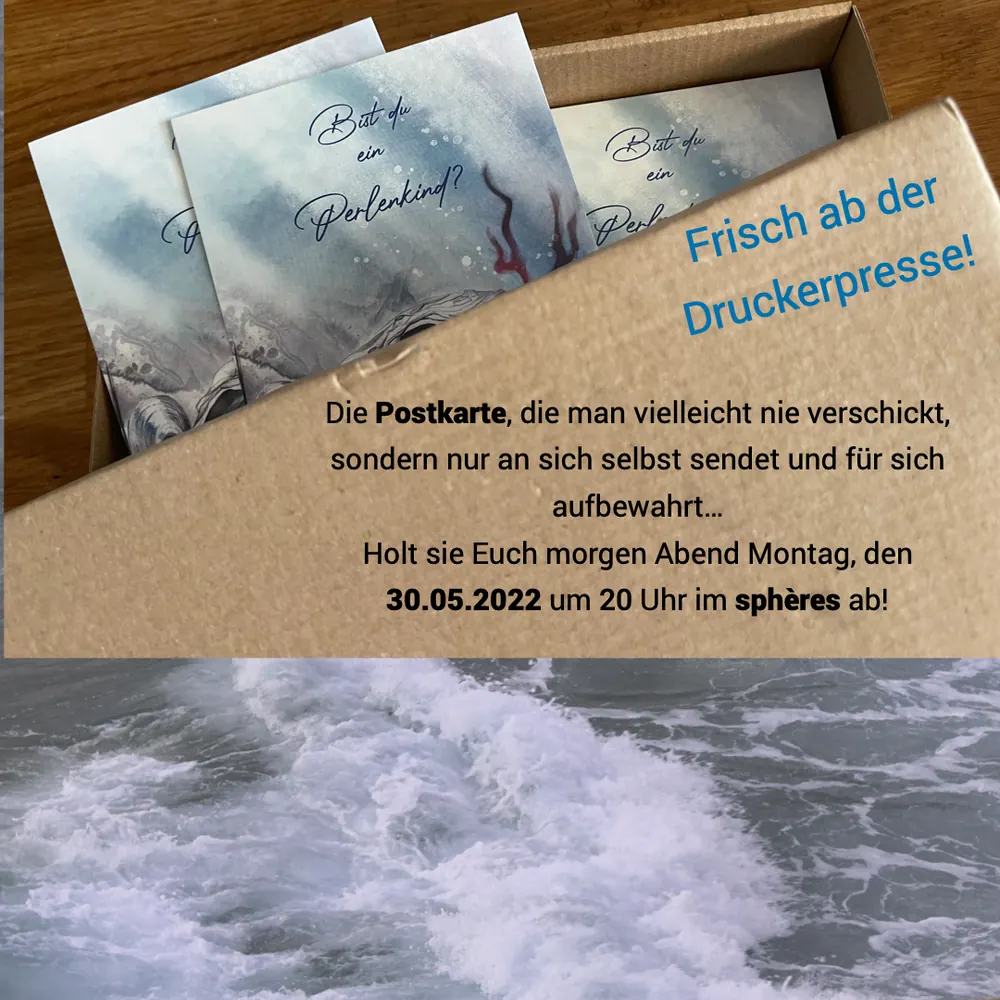 Postkarten zum Perlenkind, frisch gedruckt